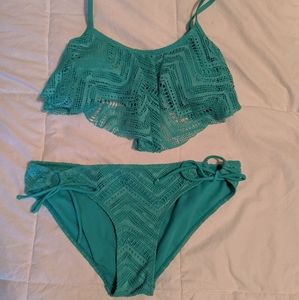 Teal Lacy Bikini